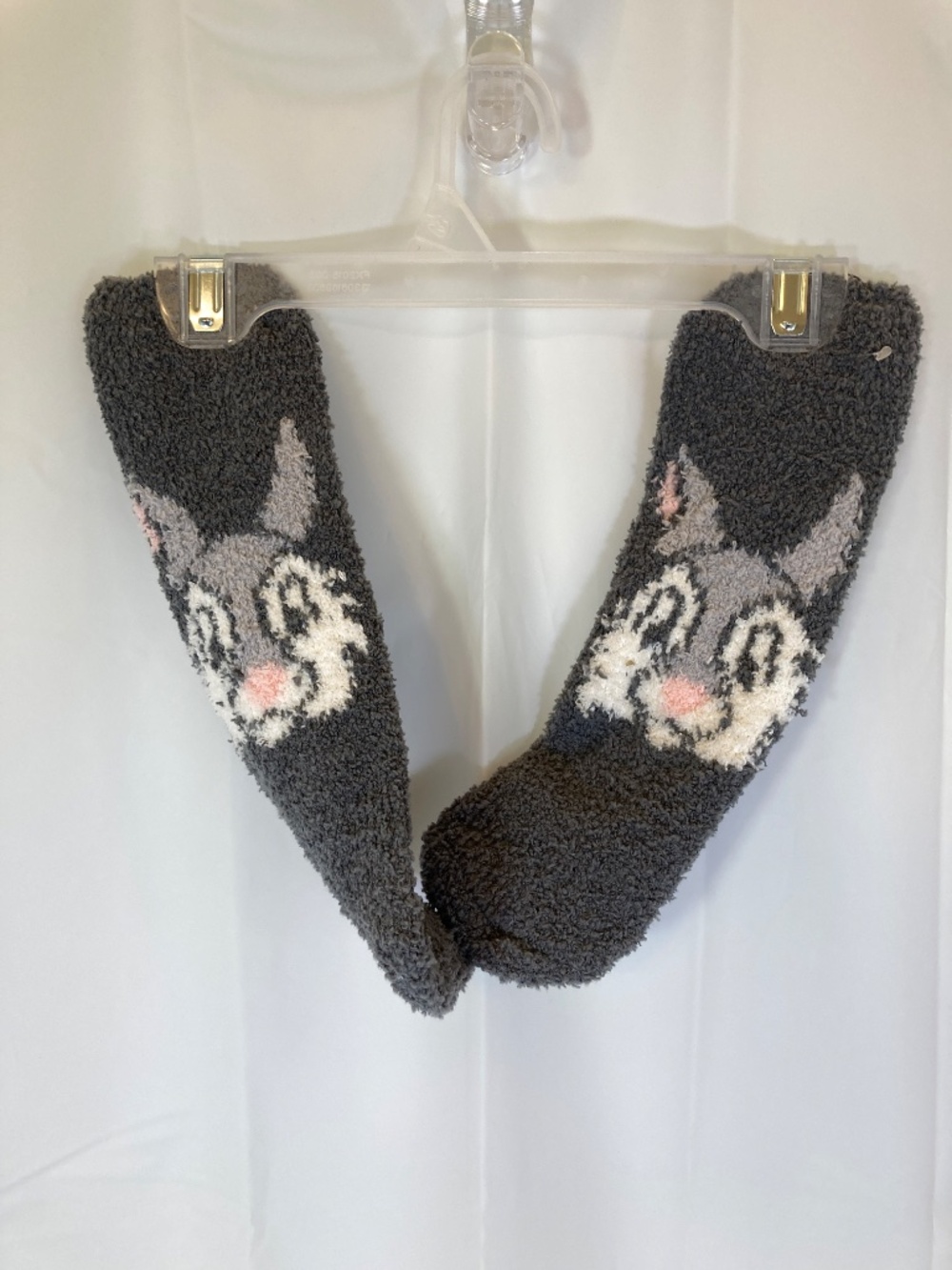Disney Thumper 3pc Pajamas Sz L 12/14 Top Pants Socks Gray Cream New w/o Tags - Picture 9 of 10